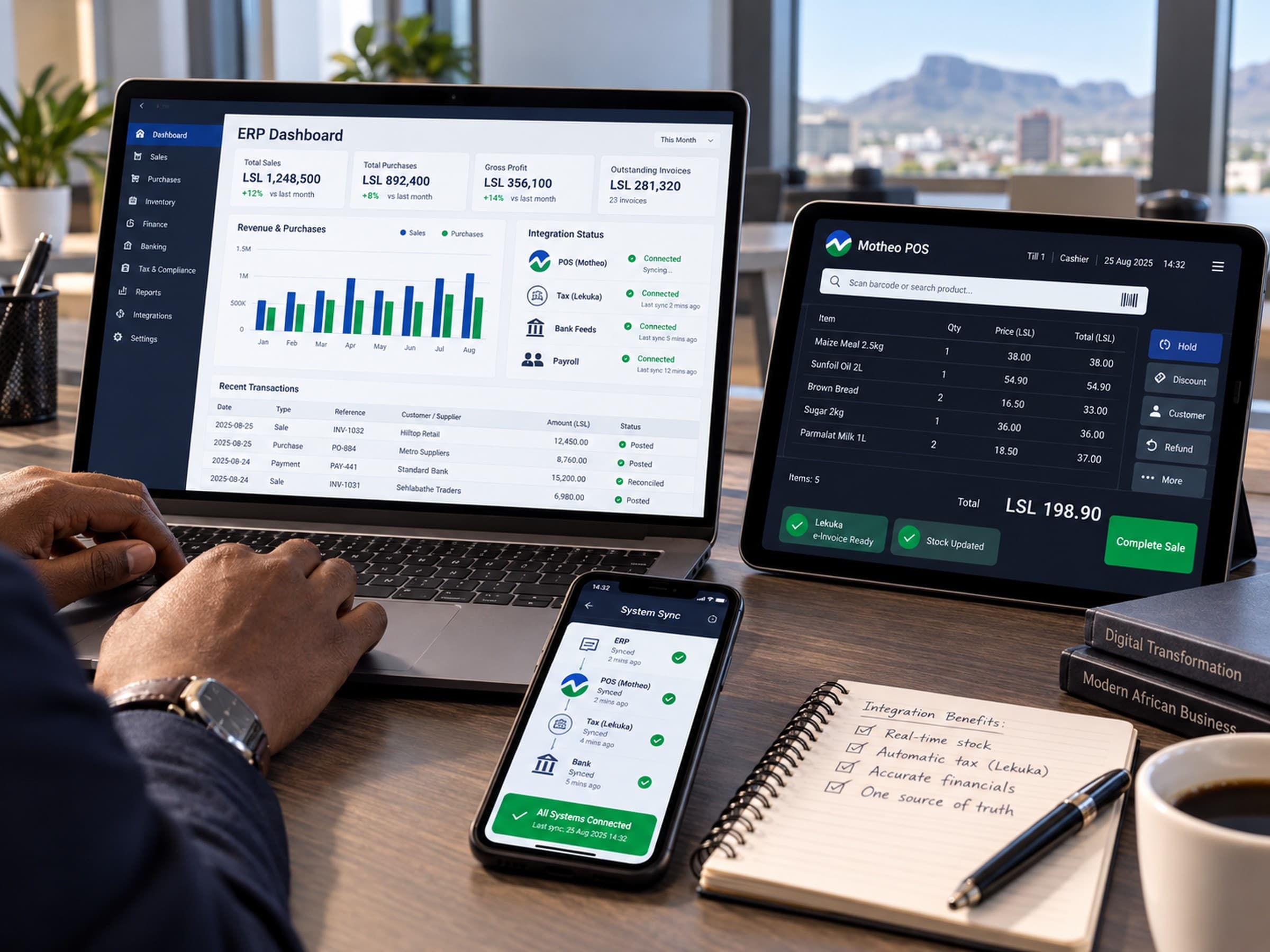 ERP integration and business systems connectivity