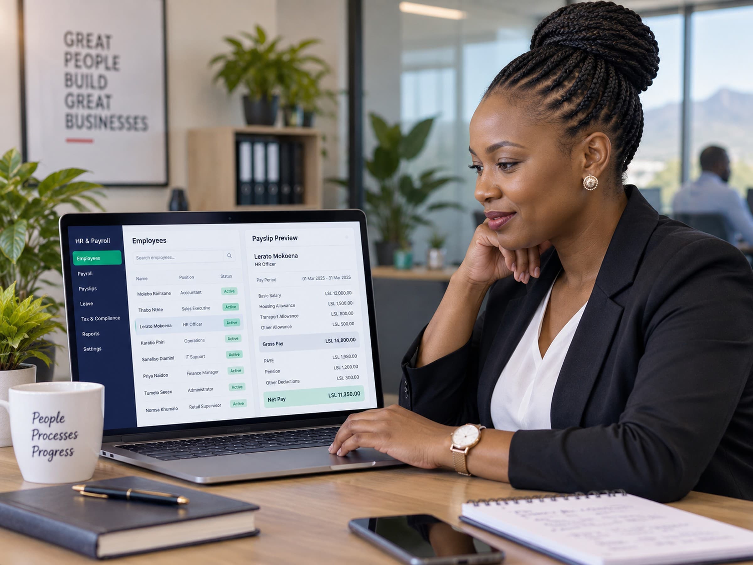 Payroll processing and HR finance operations