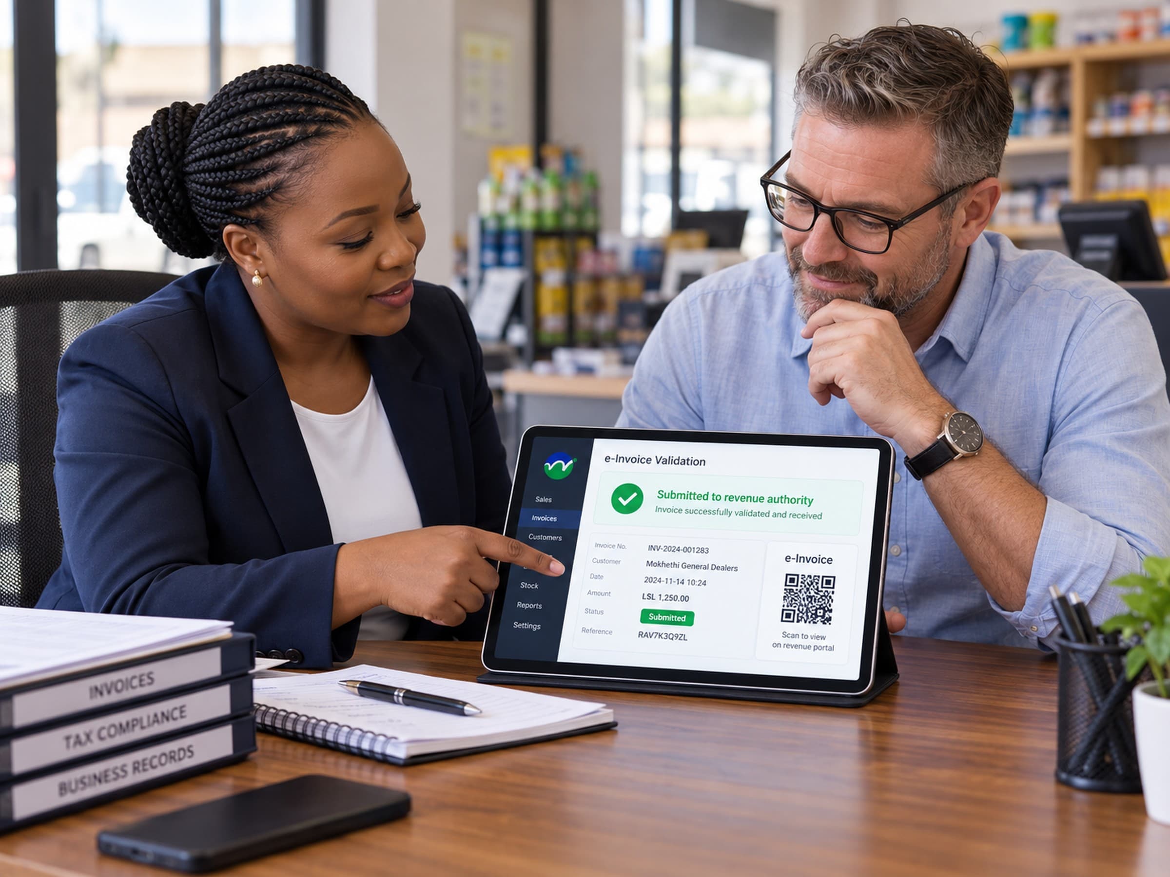 Tax compliance documentation and e-invoicing